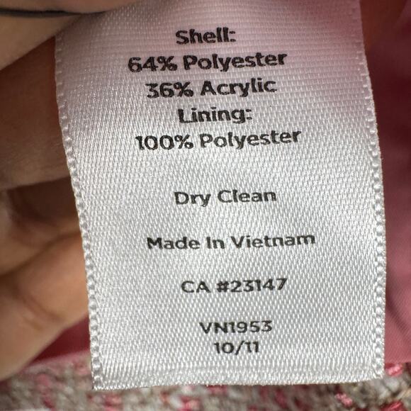 Talbots Jackie Fit Blazer Womens 16P Pink Moto Tweed Full Zip Twee‎ Old Money - Picture 5 of 11